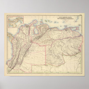 New Granada and Venezuela Poster