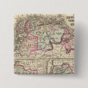 New Granada, Venezuela, Guiana 15 Cm Square Badge