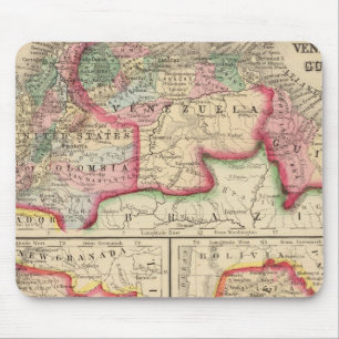 New Granada, Venezuela, Guiana Map by Mitchell Mouse Mat