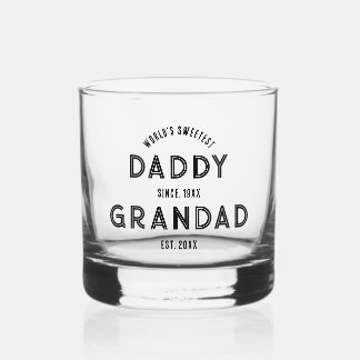 New Grandad Pregnancy Announcement Fathers Day  Whiskey Glass