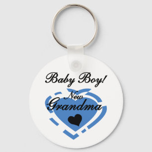 New Grandma Baby Boy Tshirts and Gifts Key Ring