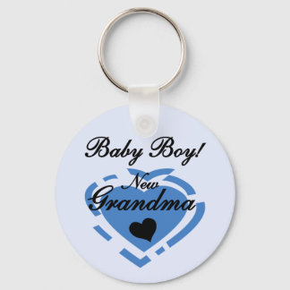 New Grandma Baby Boy Tshirts and Gifts Key Ring