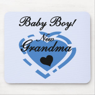 New Grandma Baby Boy Tshirts and Gifts Mouse Mat