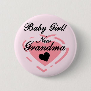 New Grandma Baby Girl Tshirts and Gifts 6 Cm Round Badge