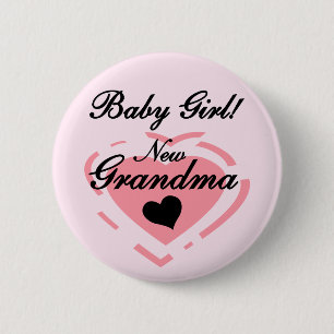 New Grandma Baby Girl Tshirts and Gifts 6 Cm Round Badge