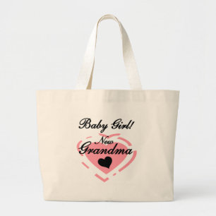 New Grandma Baby Girl Tshirts and Gifts Large Tote Bag