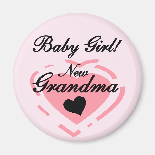 New Grandma Baby Girl Tshirts and Gifts Magnet (Front)