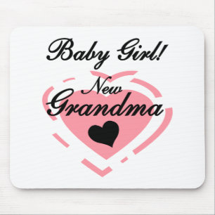 New Grandma Baby Girl Tshirts and Gifts Mouse Mat