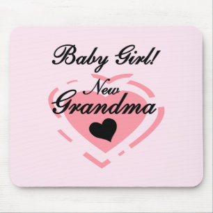 New Grandma Baby Girl Tshirts and Gifts Mouse Mat