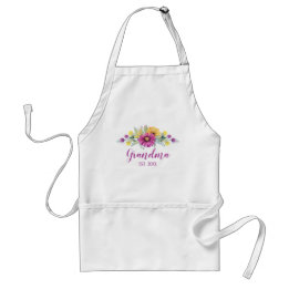 New Grandma Elegant Flowers | Pink Yellow Daisy Standard Apron