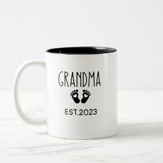 New GrandMa Gift, Pregnancy Announcement, New Baby Two-Tone Coffee Mug