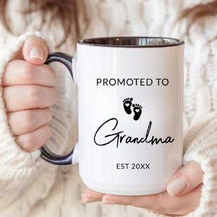 New Grandma Grandpa Baby Pregnancy Announcement Mug
