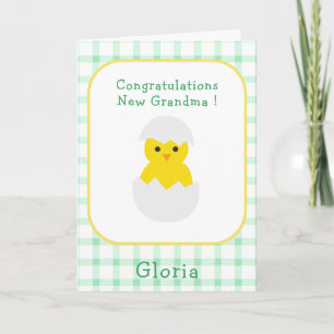 New Grandma Little Chick Gender Neutral Congrats Card