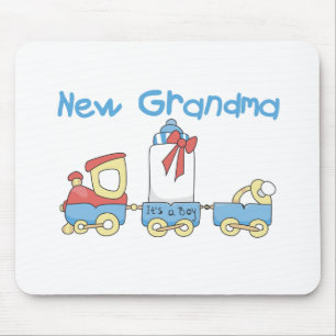 New Grandma of Boy-Train Tshirts and Gifts Mouse Mat