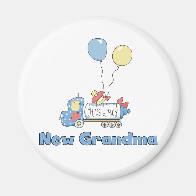 New Grandma of Boy Truck Tshirts and Gifts Magnet (Front)