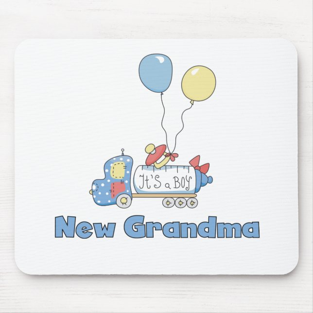 New Grandma of Boy Truck Tshirts and Gifts Mouse Mat (Front)