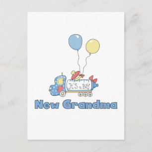 New Grandma of Boy Truck Tshirts and Gifts Postcard