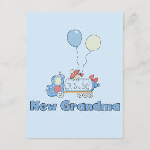 New Grandma of Boy Truck Tshirts and Gifts Postcard
