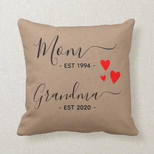 New Grandma reveal Mum Grandma established Cushion