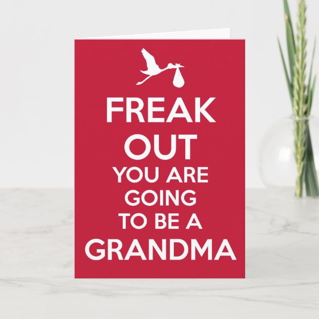New Grandma to Be Pregnancy Announcement Card (Front)