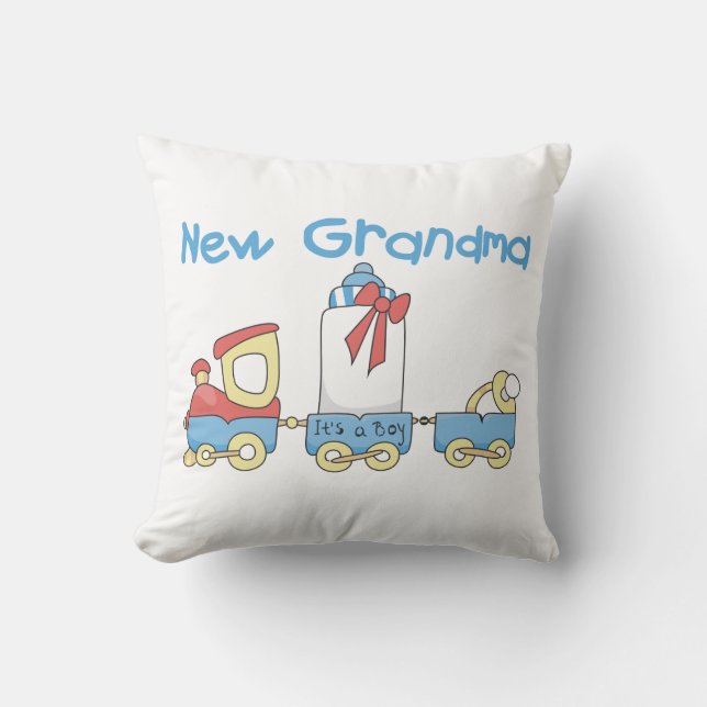 New Grandma-Train Gifts Cushion (Front)