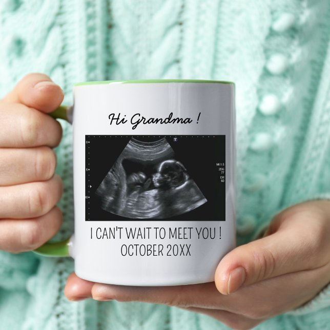 New Grandma Ultrasound Baby Announcement Reveal Mug (Creator Uploaded)