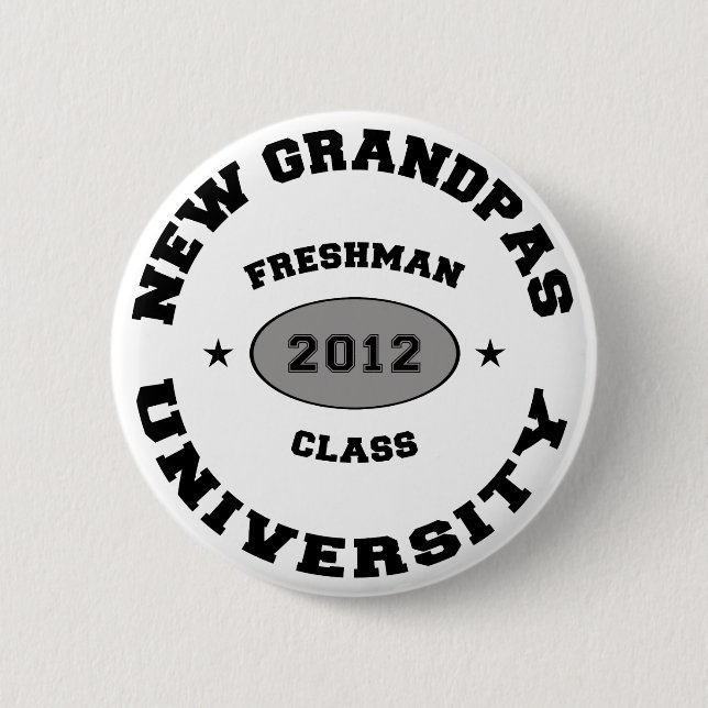 New Grandpa 2012 6 Cm Round Badge (Front)