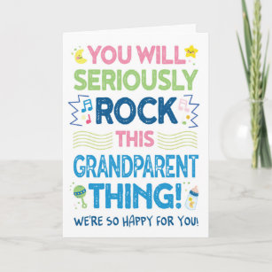 New Grandparent Congrats, You will Rock This! Card