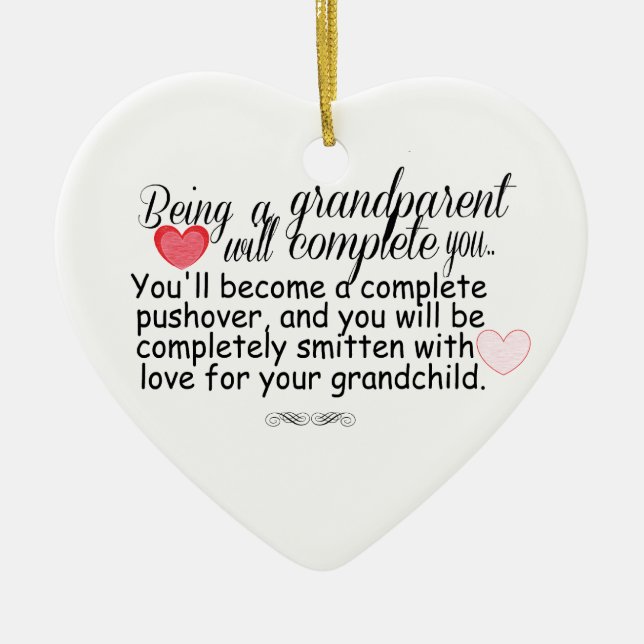 New Grandparents Ceramic Tree Decoration (Front)