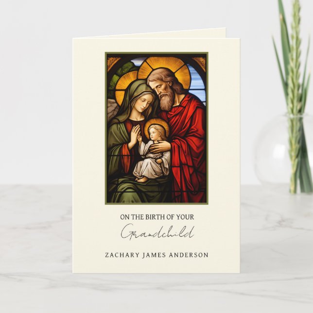 New Grandparents Congratulations Prayer Religious Card (Front)
