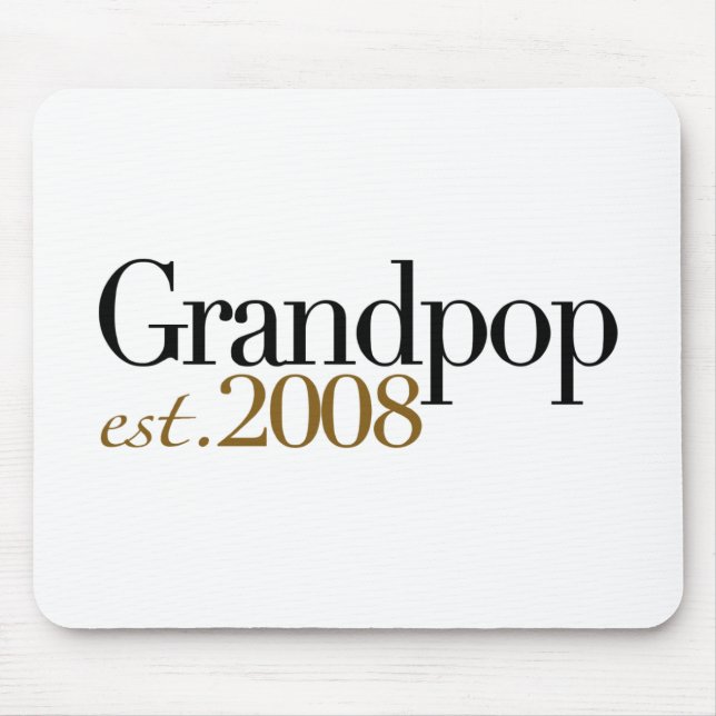New Grandpop Est 2008 Mouse Mat (Front)