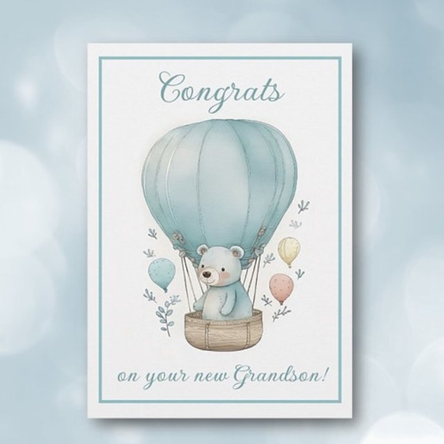 New Grandson Congrats greeting card (Creator Uploaded)