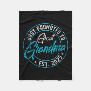 New Great-grandma First Time 2025 Promoted Vintage Fleece Blanket