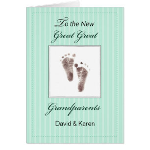New Great Great Grandparents of Baby/Neutral Green