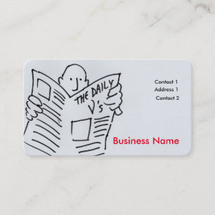 New Greek letter newspaper joke cartoon  Business Card