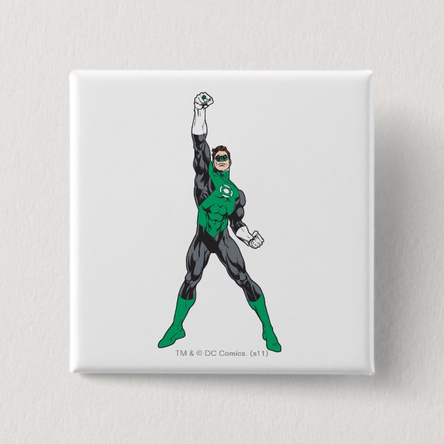 New Green Lantern 2 2 15 Cm Square Badge (Front)