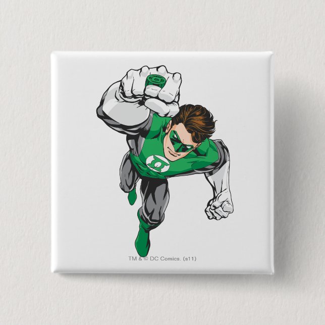 New Green Lantern 6 15 Cm Square Badge (Front)