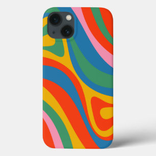 New Groove Colourful Retro Rainbow Trippy Abstract iPhone 13 Case