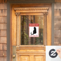 NEW! Guard Cat On Duty — Funny Warning Cling