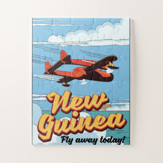 New Guinea adventure poster. Jigsaw Puzzle