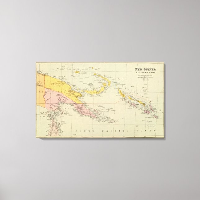 New Guinea and Solomon Islands Canvas Print (Front)