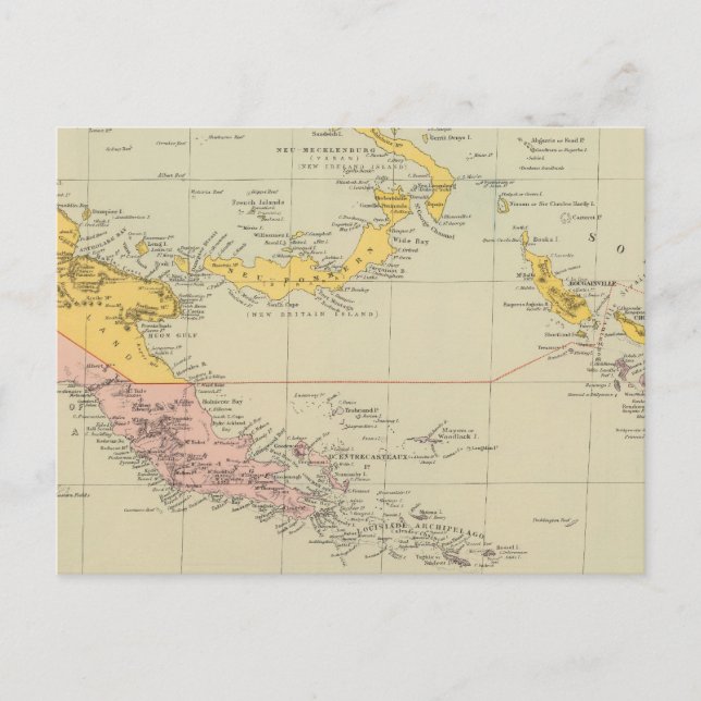 New Guinea and Solomon Islands Postcard (Front)