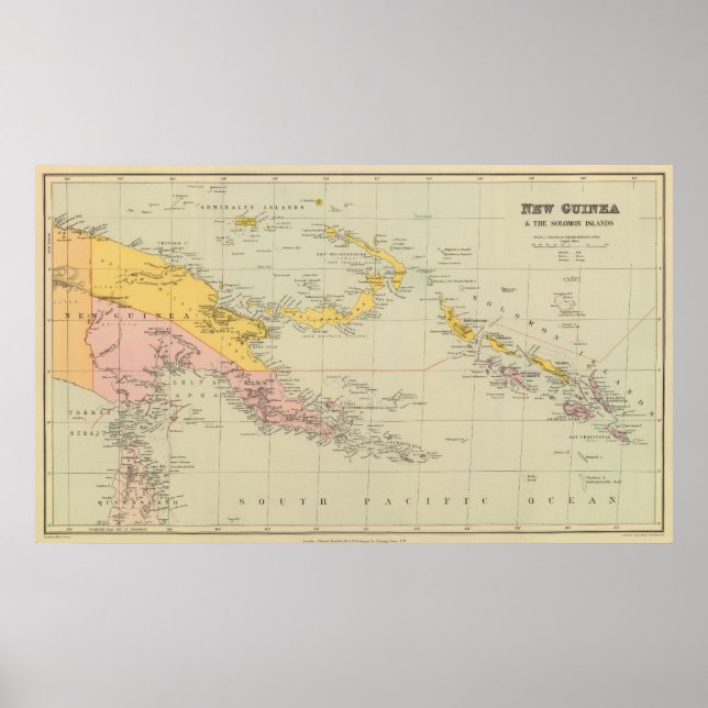 New Guinea and Solomon Islands Poster (Front)