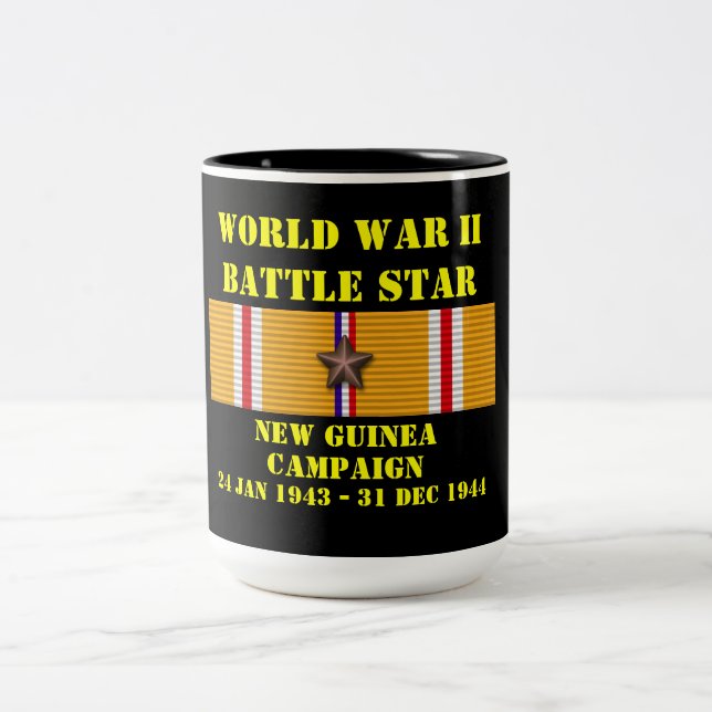 New Guinea Campaign Two-Tone Coffee Mug (Center)
