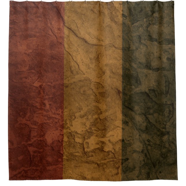 New Guinea Stone Wall Flag  Shower Curtain (Front)