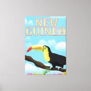 New Guinea Toucan travel poster Canvas Print