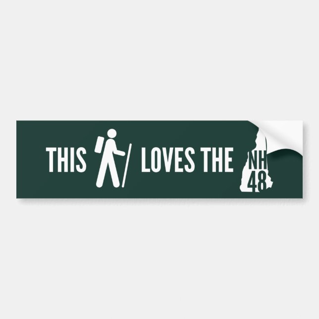 New Hampshire 4000 Footer Hiker Bumper Sticker (Front)