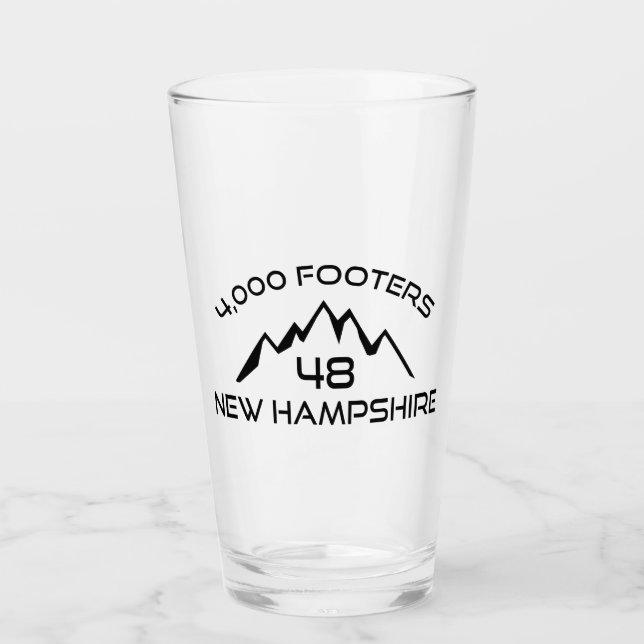 New Hampshire 4000 Footers Mountain Glass (Front)