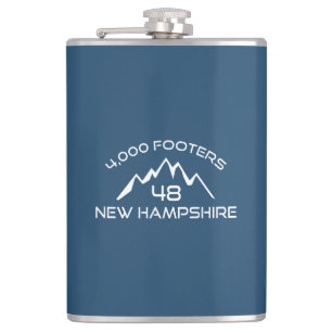 New Hampshire 4000 Footers Mountain Hip Flask