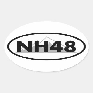 New Hampshire 48 Oval Oval Sticker